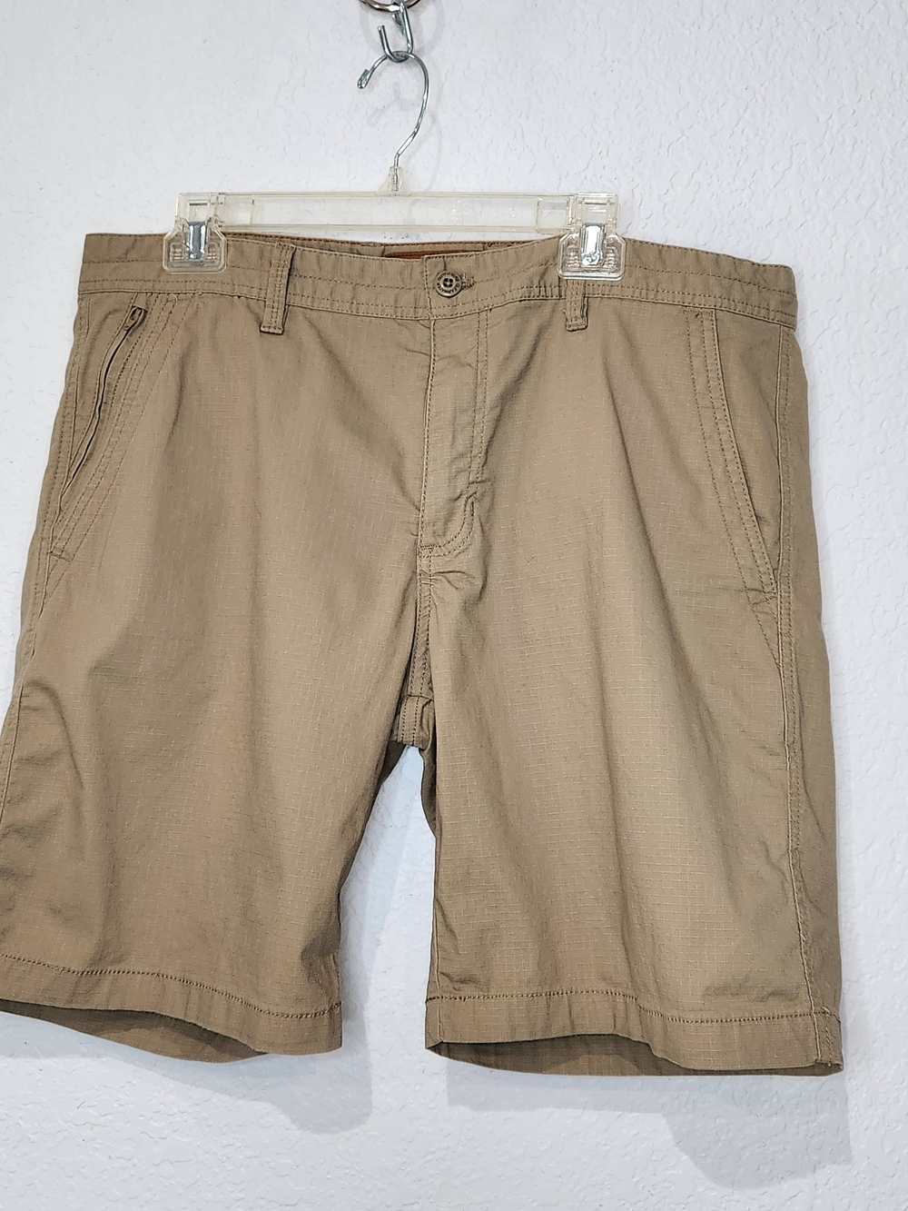 CLEARWATER Men's Flat Front Casual Shorts in Khaki - Lightweight Everyday Style